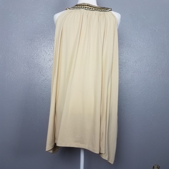 CAbi Beige Beaded Embellished Tunic Size XS Bohemian - Picture 7 of 8